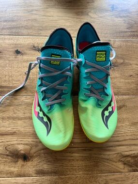 Saucony Carrera XC4 Men's Green Mutant XC Spikes NWT